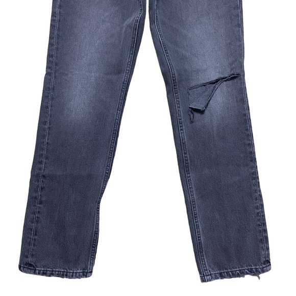 RE/DONE NWT Worn Black With Rip 70’s Straight Size 25 - Picture 15 of 16